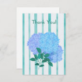 Blue Hydrangea-Blume Dankeskarte (Vorne/Hinten)