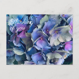 Blue Hydrangea Blume Denken Sie an Sie Postkarte
