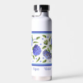 Blue Hydrangea Blume Design Personalisiert Trinkflasche (Rechts)