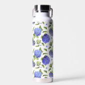 Blue Hydrangea Blume Design Trinkflasche (Vorne)