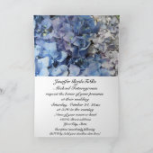 Blue Hydrangea Blume Einladung Hochzeit (Innenseite)
