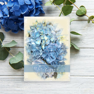 Blue Hydrangea Blume Engagement Party Einladung