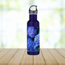 Blue Hydrangea Blume Floral Edelstahlflasche