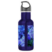 Blue Hydrangea Blume Floral Edelstahlflasche (Rückseite)