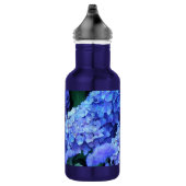 Blue Hydrangea Blume Floral Edelstahlflasche (Rechts)