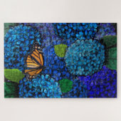 Blue Hydrangea Blume Floral Jigsaw Puzzle (Horizontal)