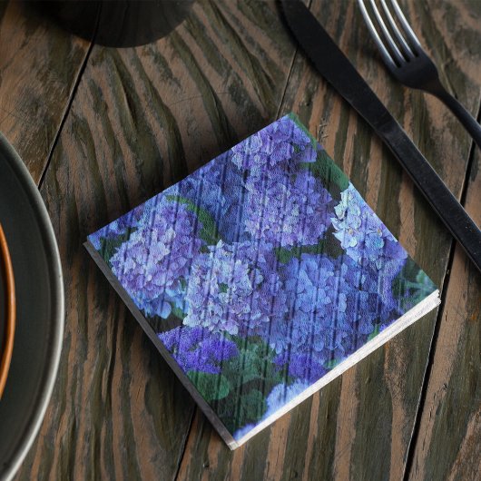 Blue Hydrangea Blume Floral Serviette