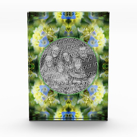Blue Hydrangea-Blume Fotoblock (Vorderseite)