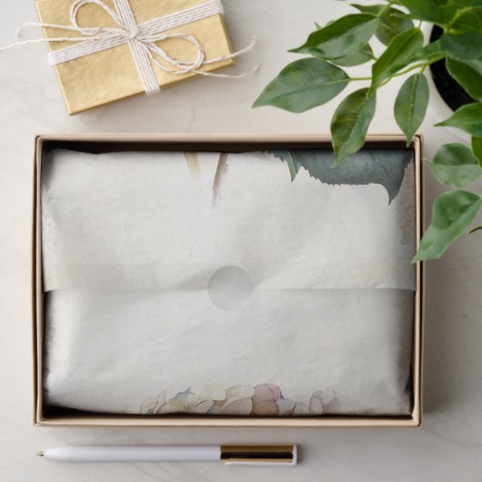 Blue Hydrangea Blume Französisch Postmark Decoupag Seidenpapier (Geschenk)