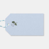 Blue Hydrangea-Blume Geschenkanhänger (Rückseite Horizontal)