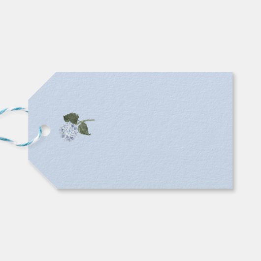 Blue Hydrangea-Blume Geschenkanhänger (Rückseite Horizontal)