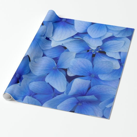 Blue Hydrangea-Blume Geschenkpapier (Ungerollt)