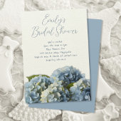 Blue Hydrangea Blume Grenz Dusche Einladung