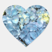 Blue Hydrangea-Blume Herz-Aufkleber (Vorderseite)