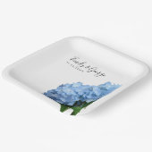 Blue Hydrangea Blume Hochzeit Personalisiert Pappteller (Gewinkelt)