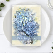 Blue Hydrangea Blume Hochzeit Probe Dinner Einladung