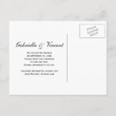 Blue Hydrangea-Blume Hochzeit Sichern Sie das Datu Ankündigungspostkarte (Rückseite)