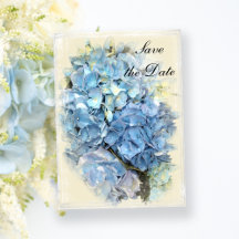 Blue Hydrangea-Blume Hochzeit Sichern Sie das Datu