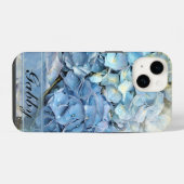 Blue Hydrangea-Blume iPhone Hülle (Rückseite (Horizontal))