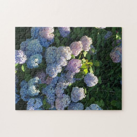 Blue Hydrangea Blume Jigsaw Puzzle (Horizontal)
