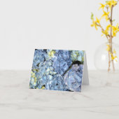 Blue Hydrangea-Blume Karte (Gelbe Blume)
