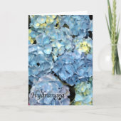 Blue Hydrangea-Blume Karte (Vorderseite)