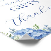 Blue Hydrangea Blume Karten und Geschenke Party Ze Poster (Ecke)