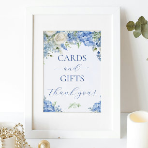 Blue Hydrangea Blume Karten und Geschenke Party Ze Poster