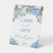 Blue Hydrangea Blume Karten und Geschenke Party Ze Sockelschild (Vorderseite)