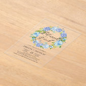 Blue Hydrangea Blume Kleider Probe Mittagessen Acryleinladungen (Ablage )