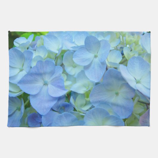 Blue Hydrangea Blume Küchentücher nach Maß (Horizontal)