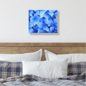 Blue Hydrangea-Blume Leinwanddruck (Insitu (Schlafzimmer))