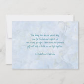 Blue Hydrangea Blume Liebe n Danksagkarte Einladung (Rückseite)