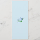 Blue Hydrangea Blume Menus Menükarte (Rückseite)