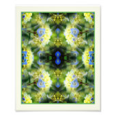 Blue Hydrangea Blume Mirror Abstrakt 8x10 Fotodruck (Vorne)