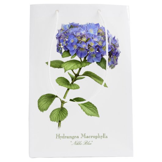 Blue Hydrangea-Blume Mittlere Geschenktüte (Vorderseite)