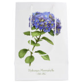 Blue Hydrangea-Blume Mittlere Geschenktüte (Rückseite)