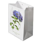 Blue Hydrangea-Blume Mittlere Geschenktüte (Rückseite Schrägansicht)