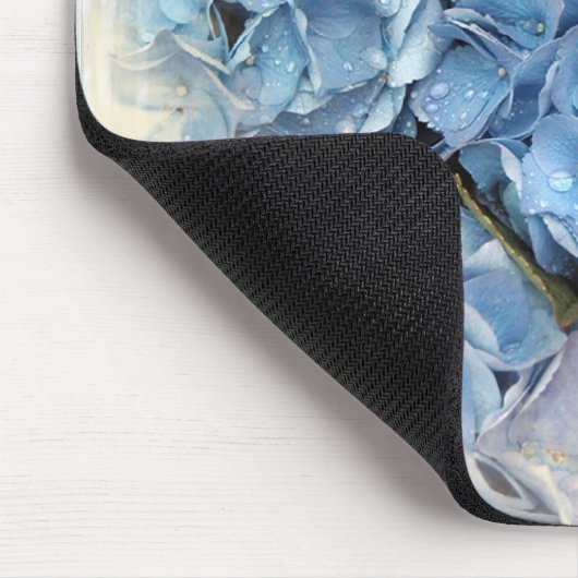 Blue Hydrangea-Blume Mousepad (Ecke)