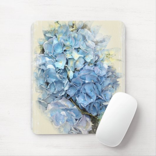 Blue Hydrangea-Blume Mousepad (Mit Mouse)