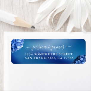 Blue Hydrangea Blume Navy Blue Modern Wedding