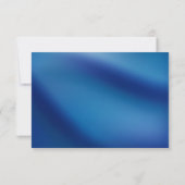 Blue Hydrangea Blume Navy Blue Wedding RSVP Karte (Rückseite)