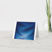 Blue Hydrangea Blume Navy Blue Wedding Vielen Dank Dankeskarte (Rückseite)