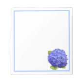 Blue Hydrangea-Blume Notizblock (Vorderseite)
