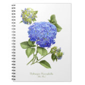 Blue Hydrangea-Blume Notizblock (Vorderseite)