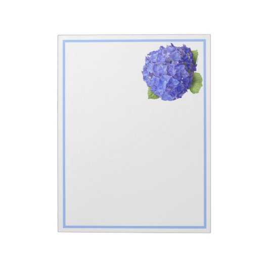 Blue Hydrangea-Blume Notizblock (Rotiert)