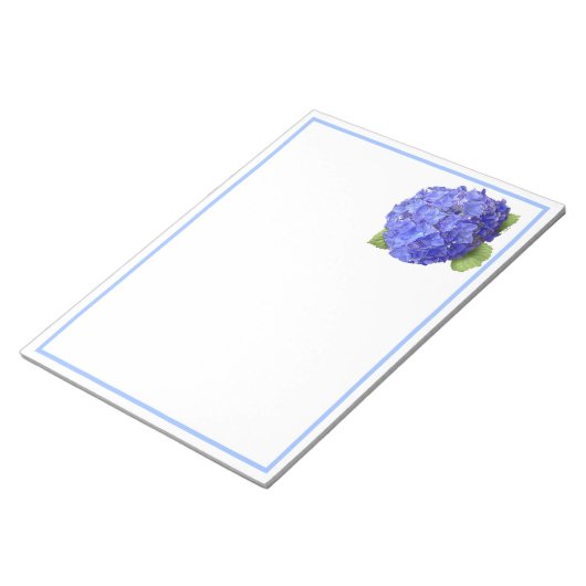 Blue Hydrangea-Blume Notizblock (angewinkelt)
