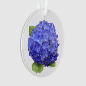 Blue Hydrangea-Blume Ornament (Vorderseite)