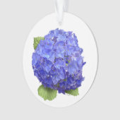 Blue Hydrangea-Blume Ornament (Vorderseite)