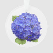 Blue Hydrangea-Blume Ornament (Vorderseite)